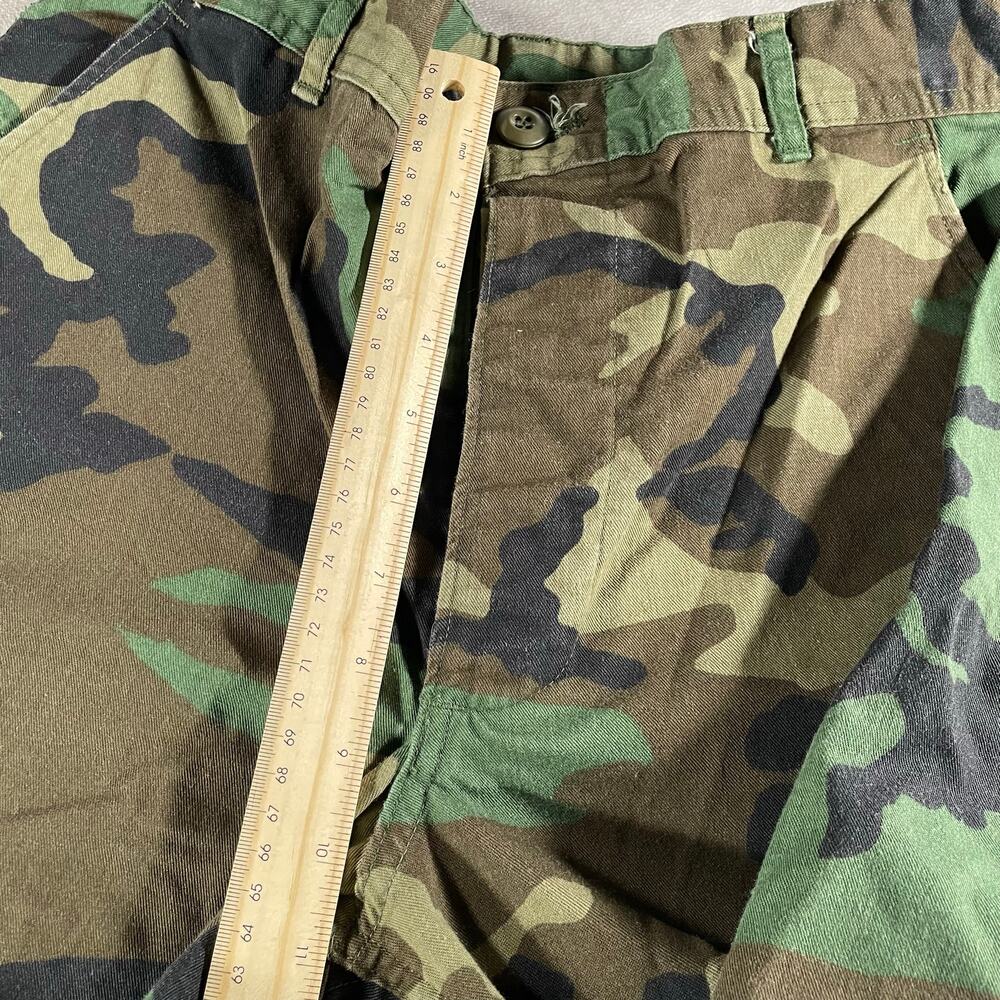 Vintage 80s 90s US Army Woodland Camo Cargo Pants Large Double Knee 29W Military - Picture 8 of 11